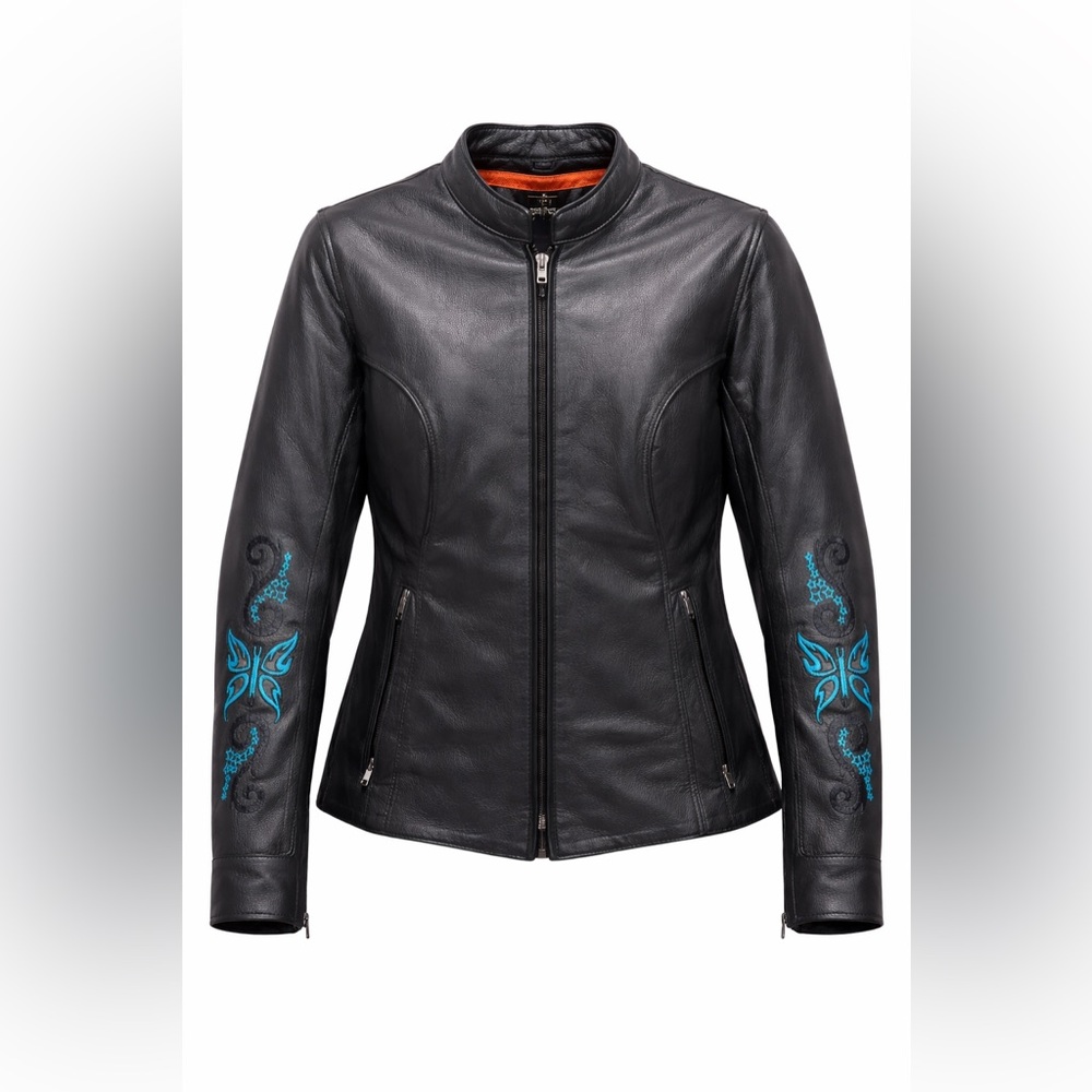 It’s Moto Riding Season! Milwaukee Genuine Leather Embroidered Moto Biker Jacket